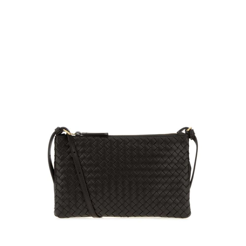 Bottega Veneta Women Dark Brown Leather Small Clutch